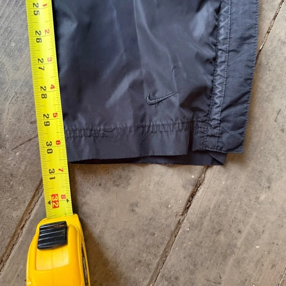 Vintage Nike Black Nylon Track Pants Zipper Sides